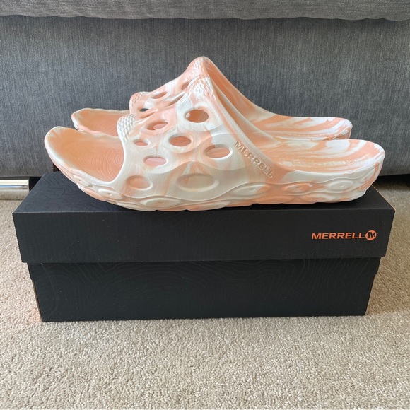 Merrell Other - Merrell  Hydro Moc Sliders Size UK 11 Peach Slippers Sandals New With Box